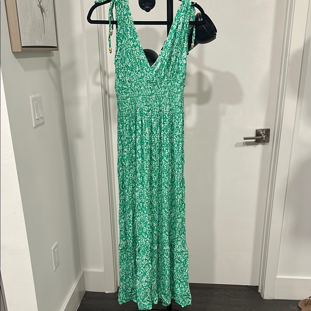 Green Pattern Maxi Dress main image 0